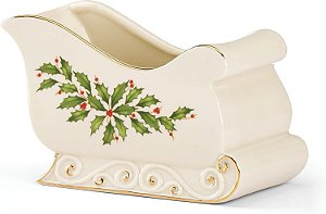 Travessa para Doces de Natal Lenox 886160, 1,40 LB, Vermelho e Verde