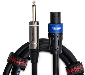 Cabo de alto-falante com conector TS para trava de 25 pés da série de luxo do compositor da Cableworks By Gator Cases. (GCWC-SPK-25-1TL)