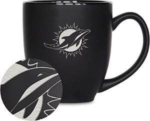 Caneca Bistrô Fosca 15oz NFL Football da Rico Industries - Para Bebidas Quentes ou Frias - Logo da Equipe Gravado para Sensação Única
