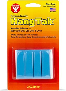 Hygloss Products HangTak Reusable Adhesive Putty Tack for Posters, Signs, Crafts & More-2 Ounces Per Package-Blue-12 Pack, Blue 12 Pack

Produtos Hygloss HangTak Reutilizável Adesivo para Pô