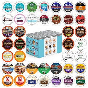 Pacote de Variedade de Cápsulas de Café Crazy Cups, Copos de Servir Individual, Versão Original, Torra Escura e Forte, 40 Unidades