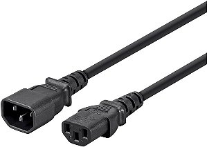Cabo de Extensão Monoprice - IEC 60320 C14 para IEC 60320 C13, 10 Amp, 3 Pinos, 6 Unidades, 18AWG, 6 Pés, Preto