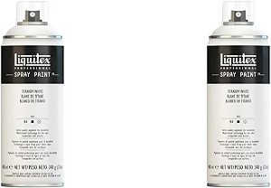 Tinta Spray Profissional Liquitex, 12 oz (400ml), Branco Titânio (Pacote com 2)