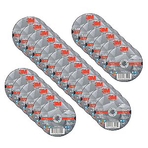 Disco de Corte Cubitron II Silver, 87459, T1, 3 pol x 0,060 pol x 3/8 pol, Pacote com 25 unidades