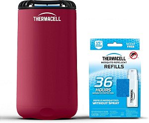 Pacote Thermacell Patio Shield - Repelente de Mosquitos + Pacote de Recarga de 36 Horas; Inclui 4 Cartuchos de Combustível e 12 Esteiras Repelentes para um Total de 48 Horas de Repelente de