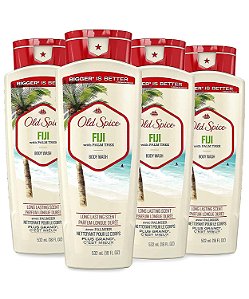 Sabonete líquido para o corpo Old Spice Fiji com Palmeira, 18 oz (Pacote com 4 unidades)