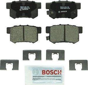 Conjunto de pastilhas de freio para disco de cerâmica premium QuietCast BC536 da BOSCH - Compatível com Acura CL, EL, Integra, Legend, RDX, RL, TL; Honda CR-V, Element, Odyssey; Isuzu Oasis;