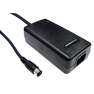 Fonte de Alimentação de Mesa Mean Well GP50A13D-R1B, 50W, Três Saídas, Conector Macho de 5 Pinos DIN, 5.7 de Comprimento x 3.0 de Largura x