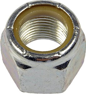 Porca hexagonal com anel de nylon - Grau 2 - Tamanho da rosca 3/4-16, altura 1-1/16 polegadas, 25 unidades.