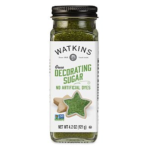 Açúcar para Decoração Verde Watkins, Não-OGM, 4,2 Onças, Pacote com 3