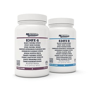 Epoxy Flexível Térmico e Retardante de chamas MG Chemicals 834FX para Eletrônicos, Preto, Kit de 450 mL, kit de 15 fl. oz.