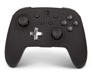 Controle Sem Fio Aprimorado PowerA para Nintendo Switch - Preto, Controle Pro Recarregável para Switch, Controle de Movimento Imersivo e Botões Avançados de Jogos