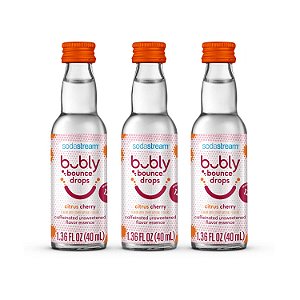 SodaStream Bubly Bounce Drops, Sabor de Cereja com Citrus, Pacote com 3 unidades