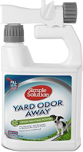 Solução Simples para Eliminação de Odores no Quintal! Concentrado em Spray para Mangueira | Eliminador de Odores de Animais de Estimação para Exteriores | 32 oz