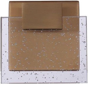 Craftmade Alamere LED 1 Luz de Vaidade, Latão Acetinado, Classificação para Ambientes Úmidos, 15905SB-LED