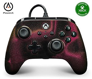 Controle com Fio PowerA Advantage para Xbox Series X|S - Sparkle, gamepad, controle com fio para videogame, controle de jogos, USB-C, funciona com Xbox One, Licenciado oficialmente para Xbox.