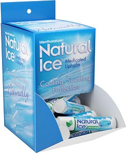 Bálsamo labial Mentholatum Natural Ice Original SPF 15 1 unidade (pacotes de 48), 0,16 onça (pacote de 48)