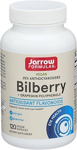 Cápsulas de polifenóis de mirtilo e casca de uva da Jarrow Formulas - 120 unidades - Suplemento de mirtilo para os olhos - Suplemento antioxidante - para a saúde dos olhos - Vegano - Não-OG