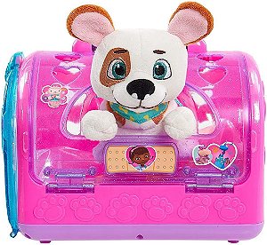 Doc McStuffins Pet Rescue Transportador para viagem com acessórios, 7 peças, Oliver, Brincadeira de faz de conta, Brinquedos infantis para crianças a partir de 3 anos pela Just Play
