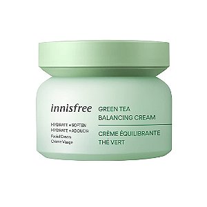 Creme Balancing de Chá Verde da innisfree: Suaviza, Hidrata, Ajuda a Equilibrar os Níveis de Hidratação da Pele