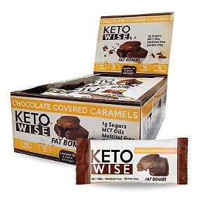 Bombas de gordura Keto Wise - Feitas com Chocolate contendo Óleo de MCT - Lanche com baixo teor de gordura, baixo teor de carboidratos e amigável ao Keto - 8g de gordura, 2g de carb