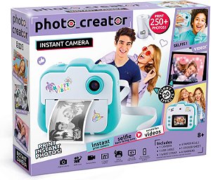 Câmera Instantânea Canal Toys Photo Creator - Foto, Selfie e Vídeo - Papel Térmico para 250 Fotos - Tela LCD. 8+