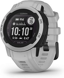 Garmin Instinct 2S Solar, Relógio GPS Outdoor de Tamanho Menor, Capacidade de Carregamento Solar, Suporte Multi-GNSS, Roteamento Tracback, Cinza Embaçado