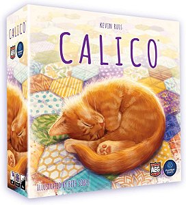 Jogo de Tabuleiro Calico da Alderac Entertainment Group (AEG), Jogo de Estratégia Premiado, Costure Seu Quilt para Marcar Pontos, Diversão em Família, Fácil de Aprender, Jogo Solo, Acima de