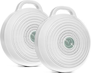 Máquina de Ruído Branco Portátil Yogasleep Rohm para Viagens 3 Sons Naturais Relaxantes + Controle de Volume Terapia do Sono para Adultos e Bebês Pacote de 2
