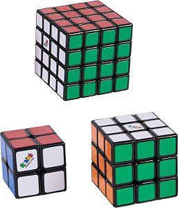 Pacote de Trio de Cubos Rubik's 2x2 Mini 3x3 4x4 Master Puzzle 3D Jogo de Alívio do Estresse e Brinquedo Fidget de Presente de Viagem para Adultos e Crianças a partir de
