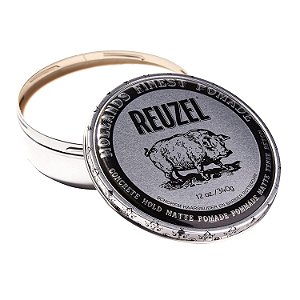 REUZEL Pomada Matte de Concreto, Fixação Forte o Dia Todo, Estilo Solúvel em Água, Sem Brilho e sem Escamas, Fácil de Lavar, Para Todos os Tipos de Cabelo, 12 oz