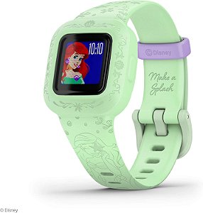 Garmin vivofit jr. 3, Monitor de Fitness para Crianças, à Prova d'Água, Bateria com Duração de Até 1 ano, Disney A Pequena Sereia