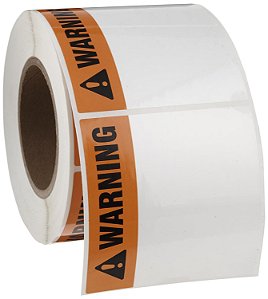 Rótulo de advertência de arco elétrico laranja com preto em branco, poliéster B-483, 4 de largura x 4 de altura, Brady THTEL-161-483-1-WA (500 por rolo),