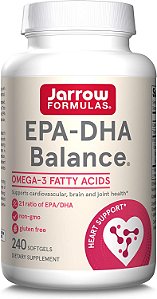 Jarrow Formulas EPA-DHA Balance 600 mg - 240 Cápsulas Gelatinosas - Proporção de 2:1 de EPA & DHA - Suplemento que apoia a saúde do cérebro e das articulações - Ultra purificado, altamente