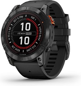 Garmin fēnix 7X Pro Solar, Relógio Inteligente GPS Multisport com Lanterna Embutida, Capacidade de Carregamento Solar, Preto.