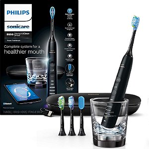 Escova de Dente Elétrica Recarregável Philips Sonicare DiamondClean Smart 9500, Preto, HX9924/11