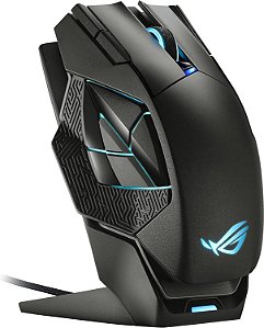 Mouse de Jogos Sem Fio ASUS ROG Spatha X (Suporte de Carregamento Magnético, 12 Botões Programáveis, 19.000 DPI, Encaixe Quente de Troca Rápida de Interruptor, Interruptores Micro ROG e Par