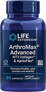 Life Extension ArthroMax Avançado com Cápsulas de Colágeno NT2 & AprèsFlex, Nossa Fórmula para Saúde, Conforto e Mobilidade das Articulações, Não-Transgênico, Livre de Glú