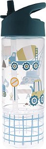Stephen Joseph, garrafa de água Sip and Snack para crianças, 12 oz Tritan livre de BPA, garrafa de água para meninas & meninos, volta às aulas, construção