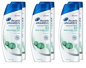 Cuidado para o couro cabeludo com coceira Head & Shoulders com Eucalipto 2 em 1 Shampoo Anti-Caspa + Condicionador 8.45 Fl Oz (Pacote com 6) (Embalagem pode variar)