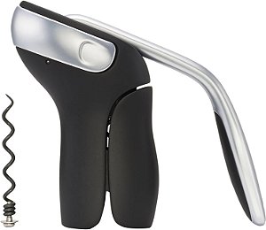 Abridor de Vinho OXO Steel com Alavanca Vertical e Cortador de Lacre Removível