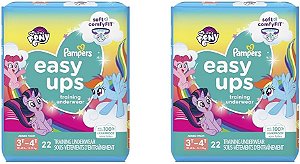 Pampers Easy Ups Meninos e Meninas Calças de Treinamento 3T-4T 22 Unidades (Pacote com 2)