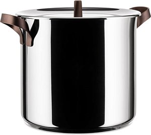 Alessi edo Panela de Pressão com Duas Alças, Ø 24, aço, marrom
