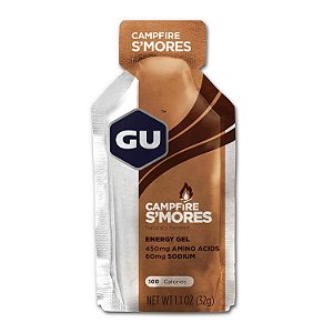 Gel de Energia Nutricional Original para Esportes GU, 24 Unidades, Sabor Campfire S'Mores