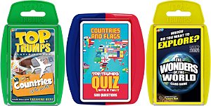 Top Trumps Pacote de Cartas para Noite de Quiz Mundial; Divertido e Educacional com 3 Jogos Diferentes | Diversão em Família para Idades a partir de 6 anos