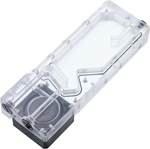 Combo Reservatório Glacier R220C da Phanteks com Bomba DDC, Placa Traseira de Acrílico Transparente e Iluminação Digital-RGB Integrada