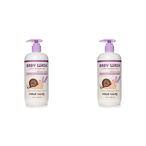 Lavagem de Bebê Little Twig 2 em 1, Lavagem Corporal Hipoalergênica com Ingredientes Orgânicos, Essenciais para o Banho do Bebê, Lavanda Calmante, 17 fl. oz. (Pacote