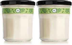 Vela de aromaterapia de soja MRS. MEYER'S CLEAN DAY, 35 horas de queima, feita com cera de soja e óleos essenciais, Edição Limitada Iowa Pine, 7,2 oz - Pacote com 2