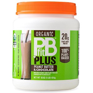 PBfit Manteiga de Amendoim Orgânica Vegana e em Pó com Chocolate, 1 Libra