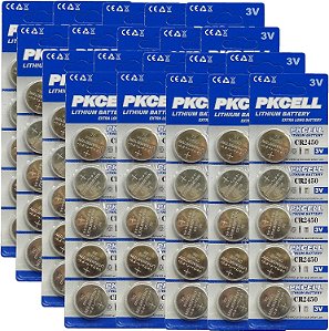 Pilha de célula de lítio CR2450 da BlueDot Trading, 100 unidades